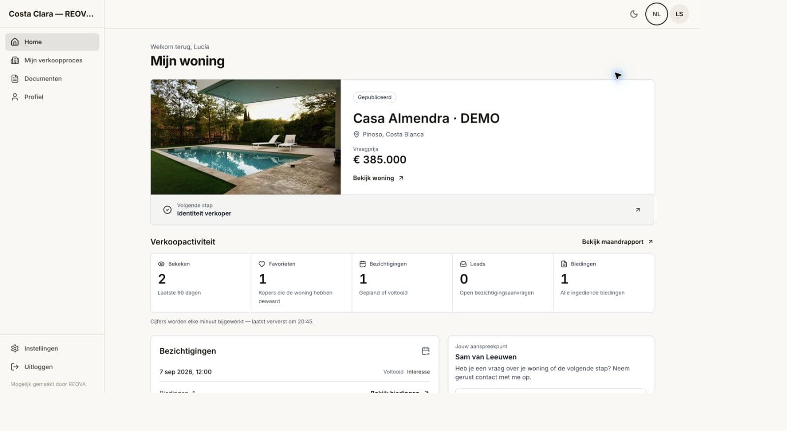 Een concrete maandupdate voor je verkoper